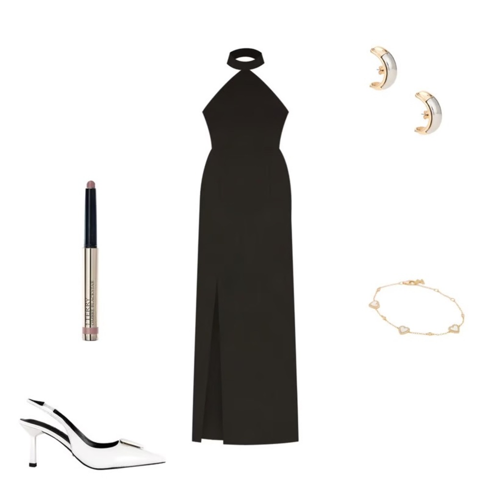 REVOLVE “THE GOWN” BLACK SLIT DRESS - Picture 2 of 8